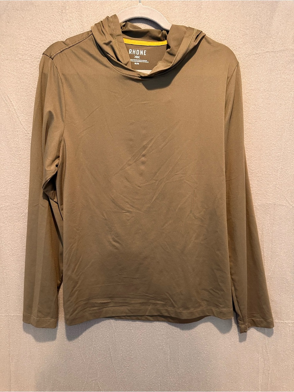 RHONE Men's Lightweight Hooded Long-Sleeve Shirt - Olive Green